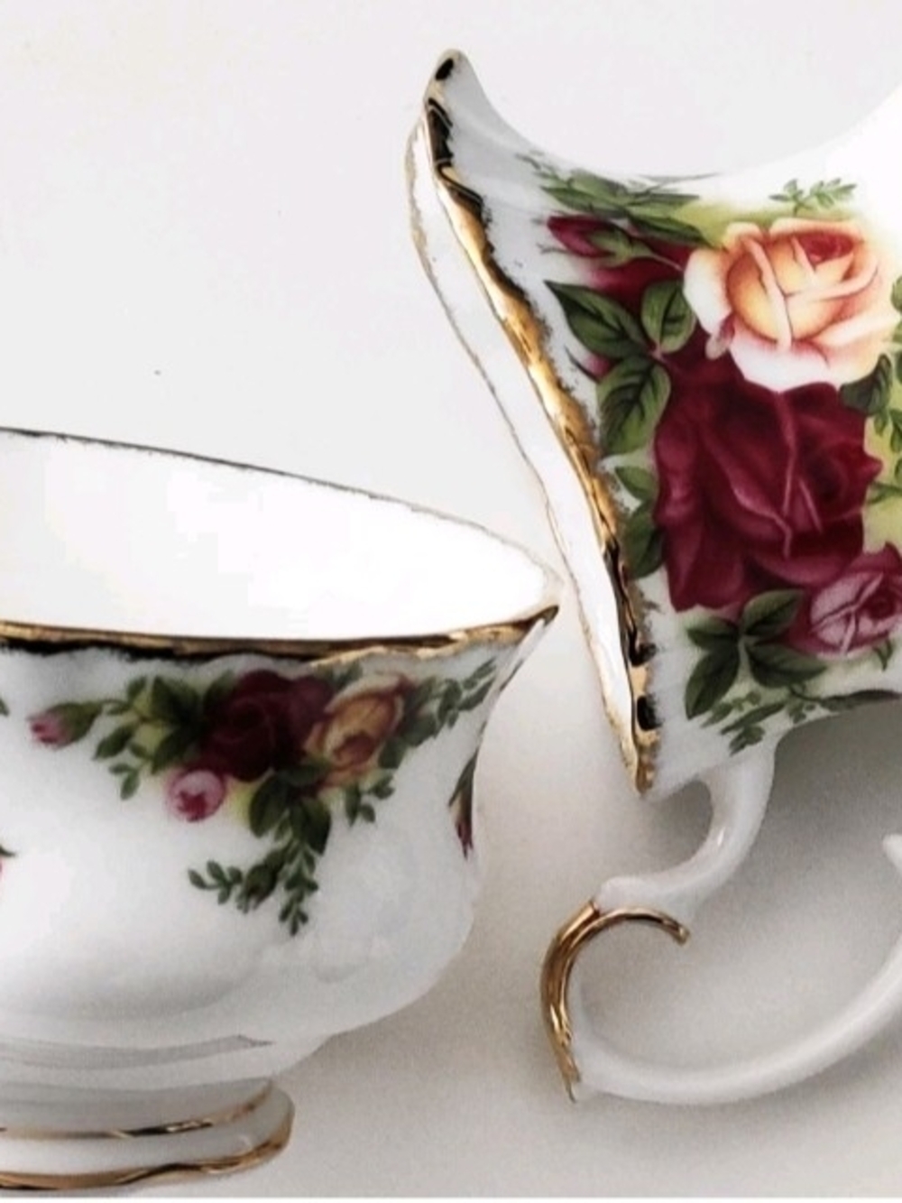 Royal Albert Old Country Rose Sugar Bowl and Creamer